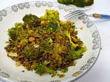 Salade lentilles et brocolis au curcuma