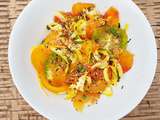 Salade tomates et courgettes