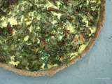 Chou kale façon tarte au fromage de chèvre très verte