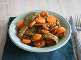 Haricots plats et carottes à la ricotta