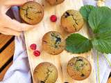 Muffins aux amandes et aux fruits rouges