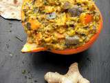 Curry de Potimarron, Aubergines & Lentilles Corail