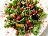 Salade d'Aubergines grillées au Chèvre Frais & Figues rôties au Tamarin