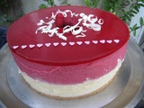 Bavarois framboise / chocolat blanc