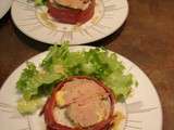 Artichaut et magret fumé au foie gras et vinaigrette au vinaigre balsamique
