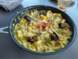 Moules et courgettes au curcuma et crème de coco