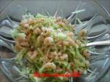 Salade concombre et crevettes