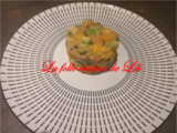 Tartare de saumon, avocat  mangue, sauce aux fruits de la passion