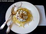 Spaghettis aux champignons et à la crème