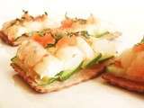 Raw Food : crevettes crues  juste  marinées au sel de combava