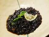 Trompe l'oeil d'arroz negro de seiche au basilic : le piège iodé Black is beautiful