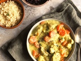 Blanquette de poulet au curry et au cumin