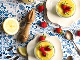 Panna cotta à la fève tonka et lemon curd