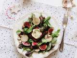 Salade au boudin blanc et aux figues