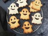 Biscuits fantômes fourrés au chocolat #Halloween