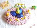 ♥ Mon petit nid de Pâques à la violette ♥