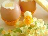 ◦☼ spécial Pâques : mousse au chocolat au citron façon oeuf à la coque