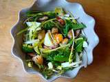 Salade de pissenlits aux lardons & oeufs mollets