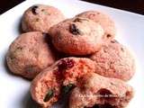 Cookies aux biscuits roses de Reims, canneberges et pistaches