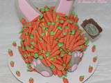 Gateau de paques - Lapin caché sous un tas de carottes