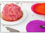 Rose cake / Pinata cake { smartie's }
