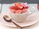 Chia pudding à la fraise : riche en protéines