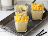Panna-cotta légère et végétale à la mangue