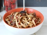 Tagliatelle végétariennes à l’aubergine