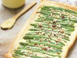 Tarte feuilletée à l’asperge et à la moutarde