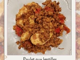 Aiguillettes de poulet aux lentilles et curry vert