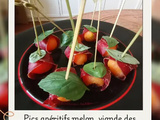 Billes de melon viande des Grisons basilic