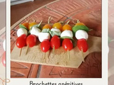 Brochettes apéritives tomates mozza
