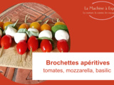 Brochettes apéritives tomates mozza - La Machine à Explorer
