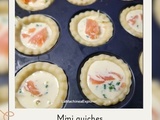 Mini quiches au saumon fumé