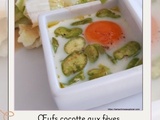 Œufs cocotte aux fèves