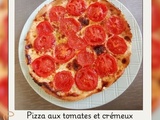 Pizza tomates et crémeux de parmesan