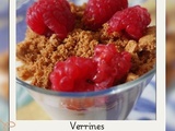 Verrines spéculoos coco framboises