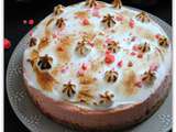 Cheesecake aux pralines roses