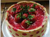 Cheesecake « polka-dots » à la fraise