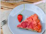 Gâteau renversé fraises rhubarbe
