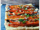 Tarte fine aux carottes et champignons
