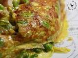 Omelette aux Fèves, Oignons & Lardons