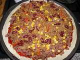 Pizza à la viande hachée façon  chili con carne 