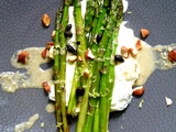 Asperges grillées et burrata inspiration Ottolenghi (câpres, citron, ail)