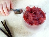Compote fraises, rhubarbe et vanille sans sucre