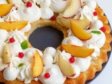 Couronne de nectarines et mousse de fromage blanc