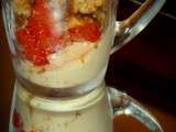 Crumble de confiture de lait et fraises de Ninou pour l'Escapade en Cuisine