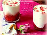 Fromage blanc mousseux à la rose, compotée de fraises et pralines lyonnaises
