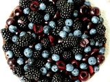 Fruits rouges de l'été, myrtilles, framboises, groseilles