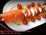 Tataki de homard aux nectarines et réduction d'orange